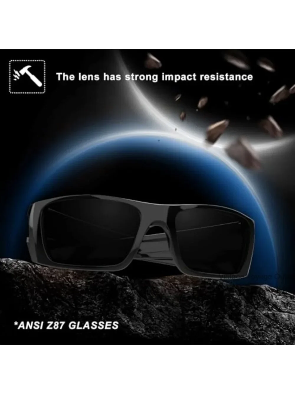 TR90 Ultralight Safety Sunglasses for Big Wide Heads Men UV400 Protection Wrap